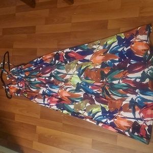 Trina Turk Womens maxi Dress Size 2 Multicolor Emotion Halter Neck